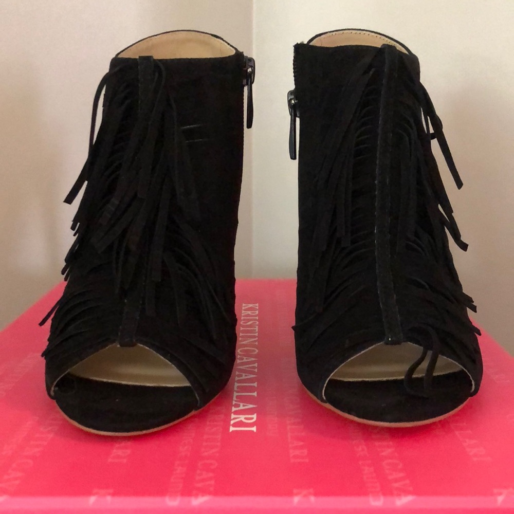 Kristin Cavallari x Chinese Laundry Lindy Kid Suede Black Heel Size 6.5